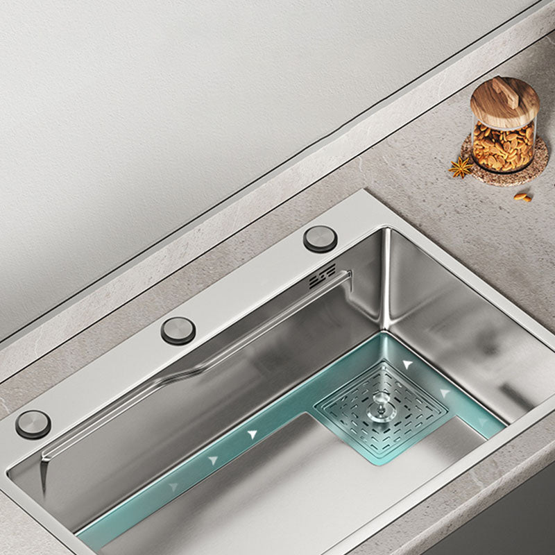 Modern Kitchen Sink Stainless Rectangular Water Purification Sink with Faucet Clearhalo 'Home Improvement' 'home_improvement' 'home_improvement_kitchen_sinks' 'Kitchen Remodel & Kitchen Fixtures' 'Kitchen Sinks & Faucet Components' 'Kitchen Sinks' 'kitchen_sinks' 7347119