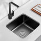 Kitchen Square Sink Stainless Multi-function Faucet Kitchen Sink 14"L x 13"W x 7"H Sink with Faucet Seven Character Faucet Clearhalo 'Home Improvement' 'home_improvement' 'home_improvement_kitchen_sinks' 'Kitchen Remodel & Kitchen Fixtures' 'Kitchen Sinks & Faucet Components' 'Kitchen Sinks' 'kitchen_sinks' 7347126