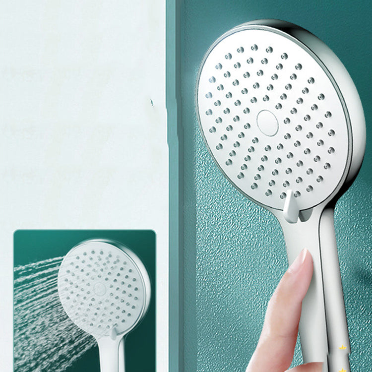 Round Self-Cleaning Hand Shower Adjustable Water Flow Wall-Mount Hand Shower Clearhalo 'Bathroom Remodel & Bathroom Fixtures' 'Home Improvement' 'home_improvement' 'home_improvement_shower_heads' 'Shower Heads' 'shower_heads' 'Showers & Bathtubs Plumbing' 'Showers & Bathtubs' 7347212