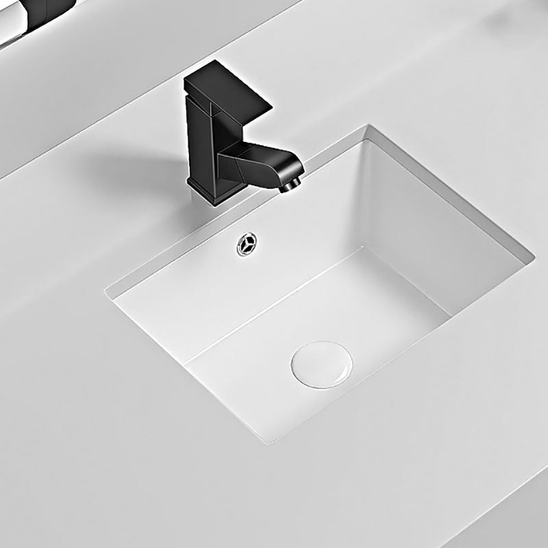 Modern Undermount Bathroom Sink Porcelain with Faucet Wash Stand Clearhalo 'Bathroom Remodel & Bathroom Fixtures' 'Bathroom Sinks & Faucet Components' 'Bathroom Sinks' 'bathroom_sink' 'Home Improvement' 'home_improvement' 'home_improvement_bathroom_sink' 7347584