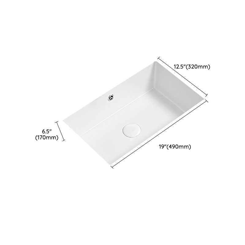 Modern Undermount Bathroom Sink Porcelain with Faucet Wash Stand Clearhalo 'Bathroom Remodel & Bathroom Fixtures' 'Bathroom Sinks & Faucet Components' 'Bathroom Sinks' 'bathroom_sink' 'Home Improvement' 'home_improvement' 'home_improvement_bathroom_sink' 7347622