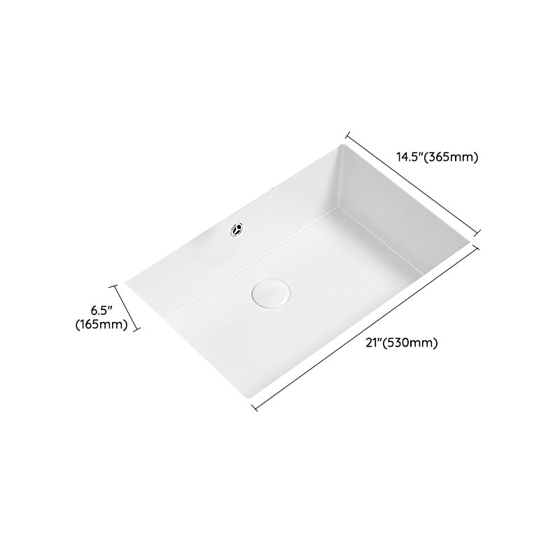 Modern Undermount Bathroom Sink Porcelain with Faucet Wash Stand Clearhalo 'Bathroom Remodel & Bathroom Fixtures' 'Bathroom Sinks & Faucet Components' 'Bathroom Sinks' 'bathroom_sink' 'Home Improvement' 'home_improvement' 'home_improvement_bathroom_sink' 7347623