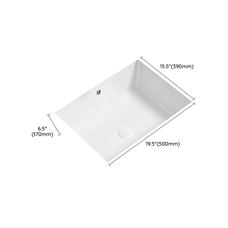 Modern Undermount Bathroom Sink Porcelain with Faucet Wash Stand Clearhalo 'Bathroom Remodel & Bathroom Fixtures' 'Bathroom Sinks & Faucet Components' 'Bathroom Sinks' 'bathroom_sink' 'Home Improvement' 'home_improvement' 'home_improvement_bathroom_sink' 7347624