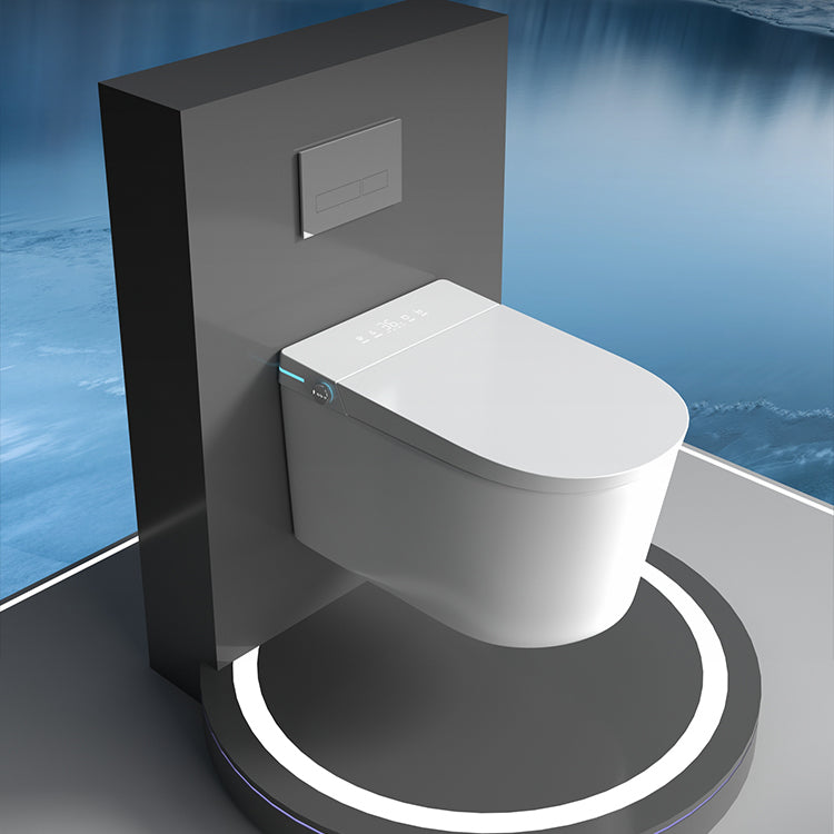 Elongated Wall Mounted Bidet Foot Sensor Wall Hung Toilet Set Clearhalo 'Bathroom Remodel & Bathroom Fixtures' 'Bidets' 'Home Improvement' 'home_improvement' 'home_improvement_bidets' 'Toilets & Bidets' 7348204
