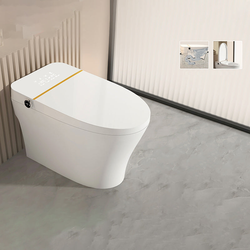 Minimalistic White Temperature Control Bidet Elongated Toilet Seat Bidet with Heated Seat Clearhalo 'Bathroom Remodel & Bathroom Fixtures' 'Bidets' 'Home Improvement' 'home_improvement' 'home_improvement_bidets' 'Toilets & Bidets' 7348233