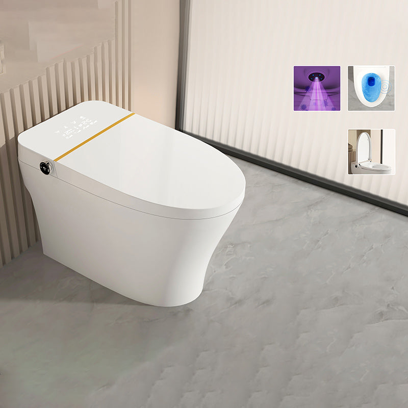 Minimalistic White Temperature Control Bidet Elongated Toilet Seat Bidet with Heated Seat Clearhalo 'Bathroom Remodel & Bathroom Fixtures' 'Bidets' 'Home Improvement' 'home_improvement' 'home_improvement_bidets' 'Toilets & Bidets' 7348234