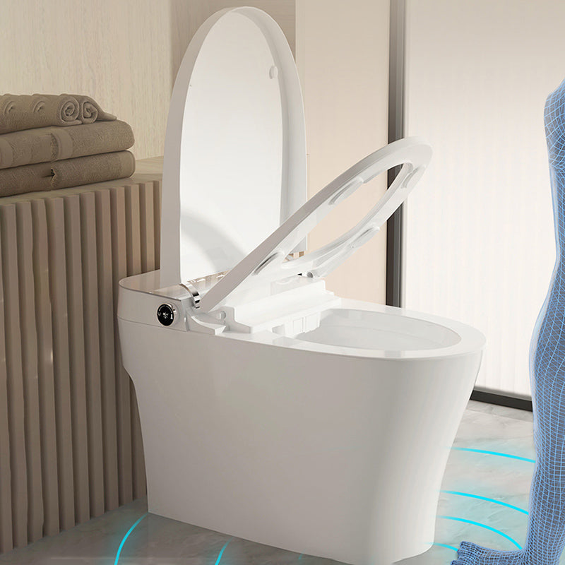 Minimalistic White Temperature Control Bidet Elongated Toilet Seat Bidet with Heated Seat Clearhalo 'Bathroom Remodel & Bathroom Fixtures' 'Bidets' 'Home Improvement' 'home_improvement' 'home_improvement_bidets' 'Toilets & Bidets' 7348235