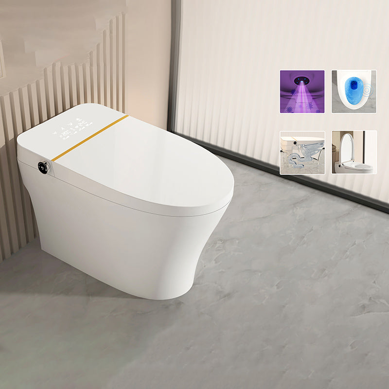 Minimalistic White Temperature Control Bidet Elongated Toilet Seat Bidet with Heated Seat Toilet with Water Tank Clearhalo 'Bathroom Remodel & Bathroom Fixtures' 'Bidets' 'Home Improvement' 'home_improvement' 'home_improvement_bidets' 'Toilets & Bidets' 7348236
