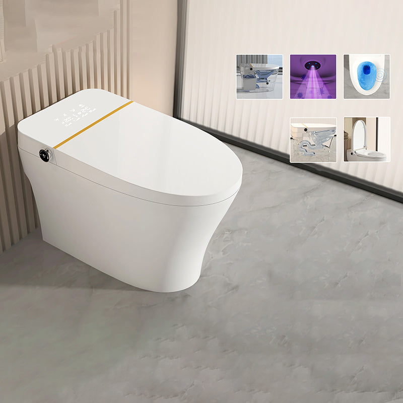 Minimalistic White Temperature Control Bidet Elongated Toilet Seat Bidet with Heated Seat Toilet with Water Tank Automatic Lid & Splash Proof (Top Configuration ) Clearhalo 'Bathroom Remodel & Bathroom Fixtures' 'Bidets' 'Home Improvement' 'home_improvement' 'home_improvement_bidets' 'Toilets & Bidets' 7348244