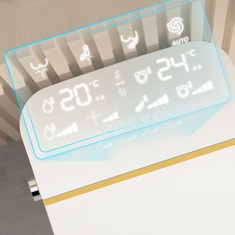 Minimalistic White Temperature Control Bidet Elongated Toilet Seat Bidet with Heated Seat Clearhalo 'Bathroom Remodel & Bathroom Fixtures' 'Bidets' 'Home Improvement' 'home_improvement' 'home_improvement_bidets' 'Toilets & Bidets' 7348245