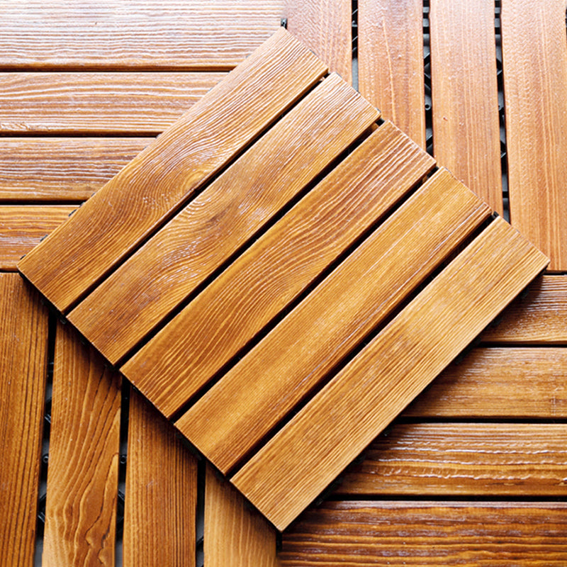 Wood Deck/Patio Flooring Tiles Snapping Installation Floor Board Tiles Yellow Straight Grain Clearhalo 'Home Improvement' 'home_improvement' 'home_improvement_outdoor_deck_tiles_planks' 'Outdoor Deck Tiles & Planks' 'Outdoor Flooring & Tile' 'Outdoor Remodel' 'outdoor_deck_tiles_planks' 7348641