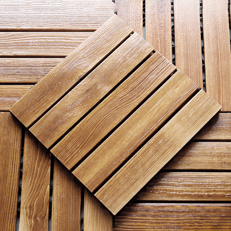Wood Deck/Patio Flooring Tiles Snapping Installation Floor Board Tiles Natural Straight Grain Clearhalo 'Home Improvement' 'home_improvement' 'home_improvement_outdoor_deck_tiles_planks' 'Outdoor Deck Tiles & Planks' 'Outdoor Flooring & Tile' 'Outdoor Remodel' 'outdoor_deck_tiles_planks' 7348647