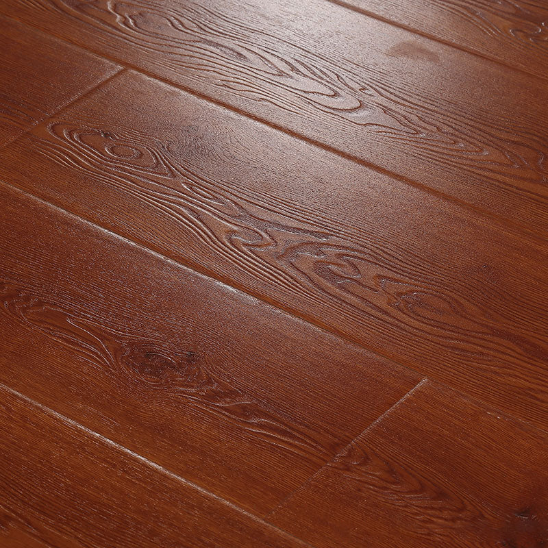 Modern Style Laminate Floor Wooden Scratch Resistant Waterproof Laminate Flooring Red Brown Clearhalo 'Flooring 'Home Improvement' 'home_improvement' 'home_improvement_laminate_flooring' 'Laminate Flooring' 'laminate_flooring' Walls and Ceiling' 7348987