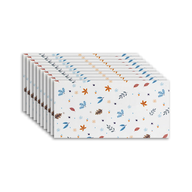 Rectangular Fire Resistant Tile PVC Singular Peel & Stick Tile for Backsplash Wall White Clearhalo 'Flooring 'Home Improvement' 'home_improvement' 'home_improvement_peel_stick_blacksplash' 'Peel & Stick Backsplash Tile' 'peel_stick_blacksplash' 'Walls & Ceilings' Walls and Ceiling' 7349038