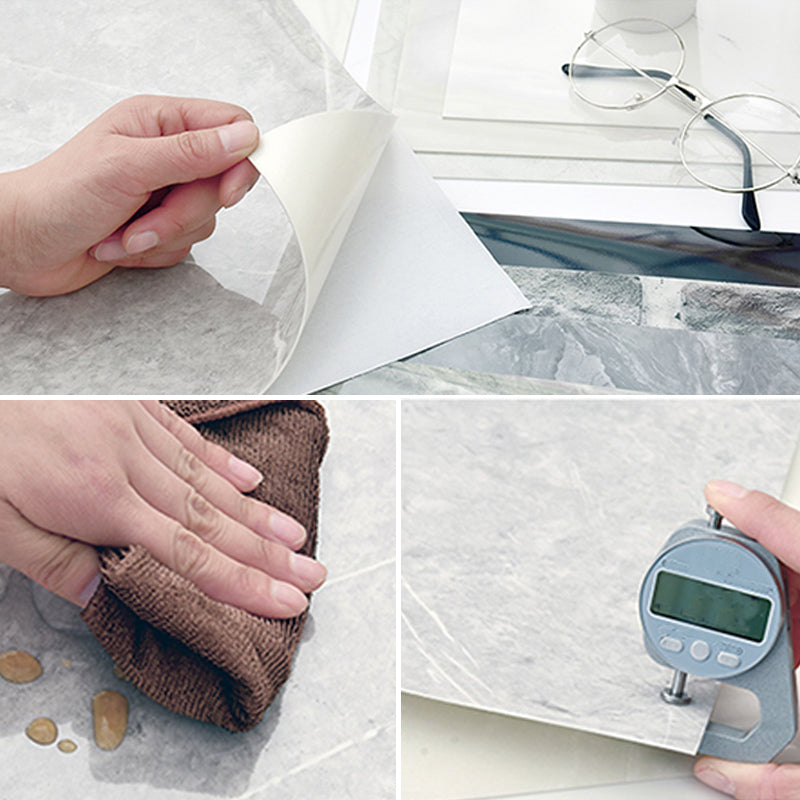 Rectangular Fire Resistant Tile PVC Singular Peel & Stick Tile for Backsplash Wall Clearhalo 'Flooring 'Home Improvement' 'home_improvement' 'home_improvement_peel_stick_blacksplash' 'Peel & Stick Backsplash Tile' 'peel_stick_blacksplash' 'Walls & Ceilings' Walls and Ceiling' 7349041