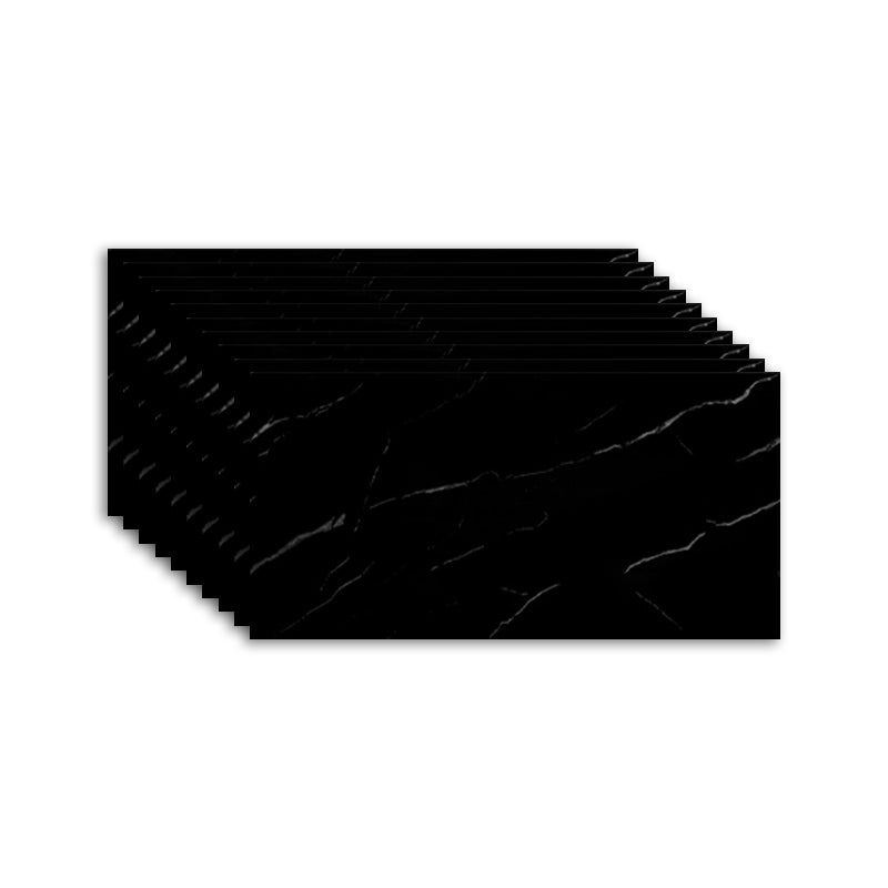 Rectangular Fire Resistant Tile PVC Singular Peel & Stick Tile for Backsplash Wall Gloss Black Clearhalo 'Flooring 'Home Improvement' 'home_improvement' 'home_improvement_peel_stick_blacksplash' 'Peel & Stick Backsplash Tile' 'peel_stick_blacksplash' 'Walls & Ceilings' Walls and Ceiling' 7349052