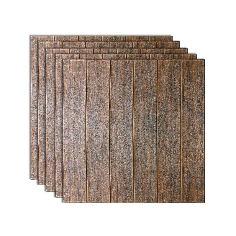 Modern Imitation Wood Grain Wall Access Panel Peel and Stick Foam Baseboard Panel Brown-Black Standard Payment 5-Piece Set Clearhalo 'Flooring 'Home Improvement' 'home_improvement' 'home_improvement_wall_paneling' 'Wall Paneling' 'wall_paneling' 'Walls & Ceilings' Walls and Ceiling' 7349092