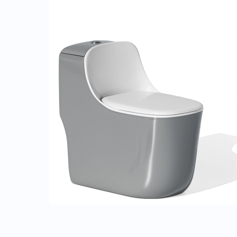 Traditional Floor Mount Toilet Slow Close Seat Included Toilet Bowl for Bathroom Grey Clearhalo 'Bathroom Remodel & Bathroom Fixtures' 'Home Improvement' 'home_improvement' 'home_improvement_toilets' 'Toilets & Bidets' 'Toilets' 7349491