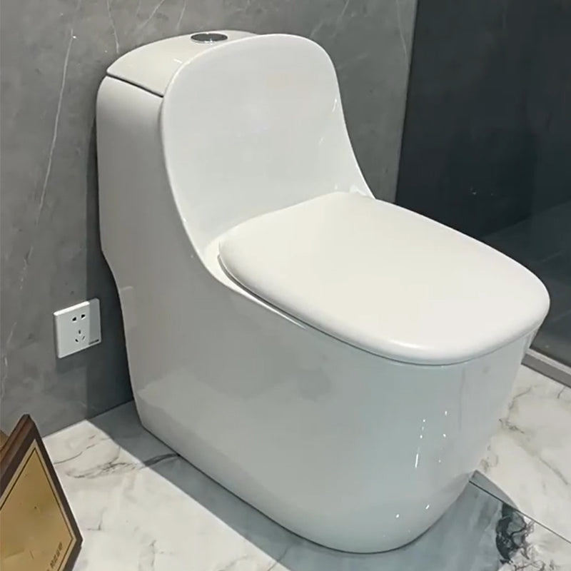 Traditional Floor Mount Toilet Slow Close Seat Included Toilet Bowl for Bathroom White 16" Clearhalo 'Bathroom Remodel & Bathroom Fixtures' 'Home Improvement' 'home_improvement' 'home_improvement_toilets' 'Toilets & Bidets' 'Toilets' 7349492