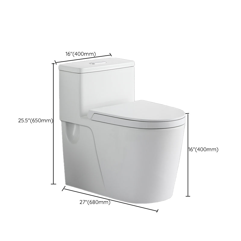 Floor Mounted Urine Toilet One Piece Toilet Modern Siphon Jet Porcelain Toilet Clearhalo 'Bathroom Remodel & Bathroom Fixtures' 'Home Improvement' 'home_improvement' 'home_improvement_toilets' 'Toilets & Bidets' 'Toilets' 7349514