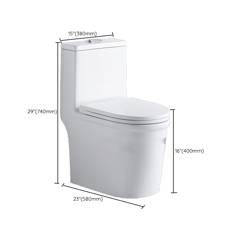 Floor Mounted Urine Toilet One Piece Toilet Modern Siphon Jet Porcelain Toilet Clearhalo 'Bathroom Remodel & Bathroom Fixtures' 'Home Improvement' 'home_improvement' 'home_improvement_toilets' 'Toilets & Bidets' 'Toilets' 7349516