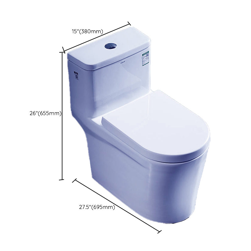 Floor Mounted Porcelain Urine Toilet Traditional Siphon Jet Toilet Clearhalo 'Bathroom Remodel & Bathroom Fixtures' 'Home Improvement' 'home_improvement' 'home_improvement_toilets' 'Toilets & Bidets' 'Toilets' 7349535