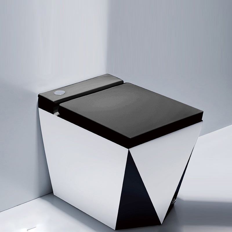 Floor Mounted Urine Toilet One Piece Toilet Modern Porcelain Toilet 14"L x 23"W x 18"H White Black 16" Clearhalo 'Bathroom Remodel & Bathroom Fixtures' 'Home Improvement' 'home_improvement' 'home_improvement_toilets' 'Toilets & Bidets' 'Toilets' 7349537