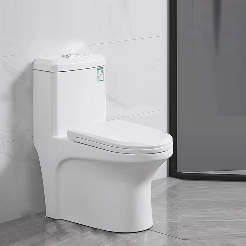 Floor Mounted Urine Toilet One Piece Toilet Modern Porcelain Toilet 14"L x 26"W x 30"H White Clearhalo 'Bathroom Remodel & Bathroom Fixtures' 'Home Improvement' 'home_improvement' 'home_improvement_toilets' 'Toilets & Bidets' 'Toilets' 7349538