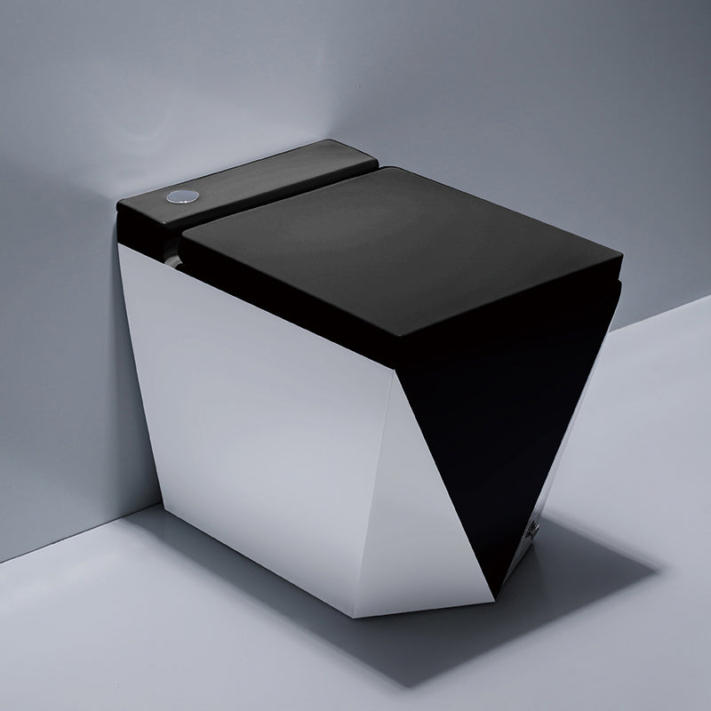 Floor Mounted Urine Toilet One Piece Toilet Modern Porcelain Toilet 14"L x 23"W x 18"H Black 16" Clearhalo 'Bathroom Remodel & Bathroom Fixtures' 'Home Improvement' 'home_improvement' 'home_improvement_toilets' 'Toilets & Bidets' 'Toilets' 7349540