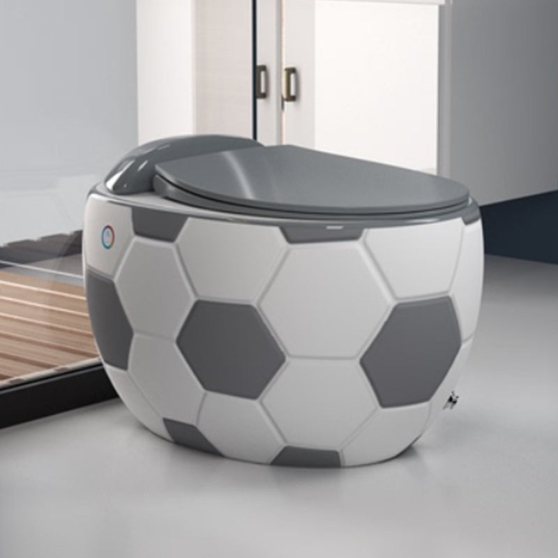 Floor Mounted Urine Toilet One Piece Toilet Modern Porcelain Toilet 19"L x 25"W x 18"H White Gray Clearhalo 'Bathroom Remodel & Bathroom Fixtures' 'Home Improvement' 'home_improvement' 'home_improvement_toilets' 'Toilets & Bidets' 'Toilets' 7349545