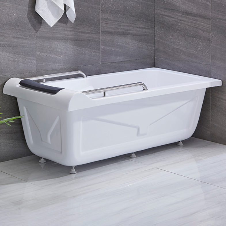 Modern Rectangular Soaking Bathtub Acrylic Stand Alone White Bath 55"L x 27"W x 20"H Tub Clearhalo 'Bathroom Remodel & Bathroom Fixtures' 'Bathtubs' 'Home Improvement' 'home_improvement' 'home_improvement_bathtubs' 'Showers & Bathtubs' 7349556