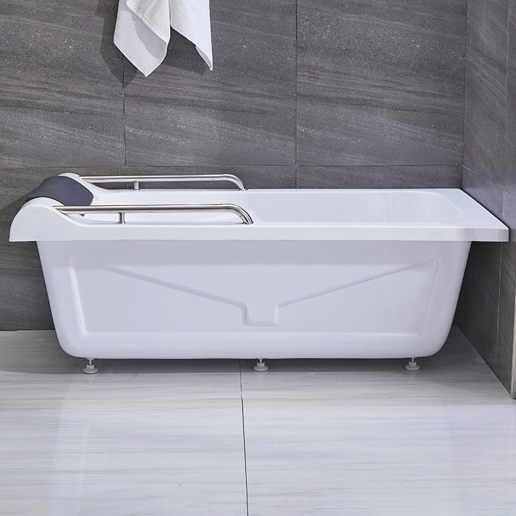 Modern Rectangular Soaking Bathtub Acrylic Stand Alone White Bath 63"L x 27"W x 20"H Tub Clearhalo 'Bathroom Remodel & Bathroom Fixtures' 'Bathtubs' 'Home Improvement' 'home_improvement' 'home_improvement_bathtubs' 'Showers & Bathtubs' 7349559