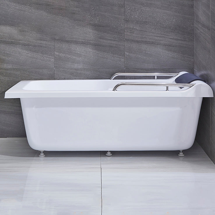 Modern Rectangular Soaking Bathtub Acrylic Stand Alone White Bath Clearhalo 'Bathroom Remodel & Bathroom Fixtures' 'Bathtubs' 'Home Improvement' 'home_improvement' 'home_improvement_bathtubs' 'Showers & Bathtubs' 7349567