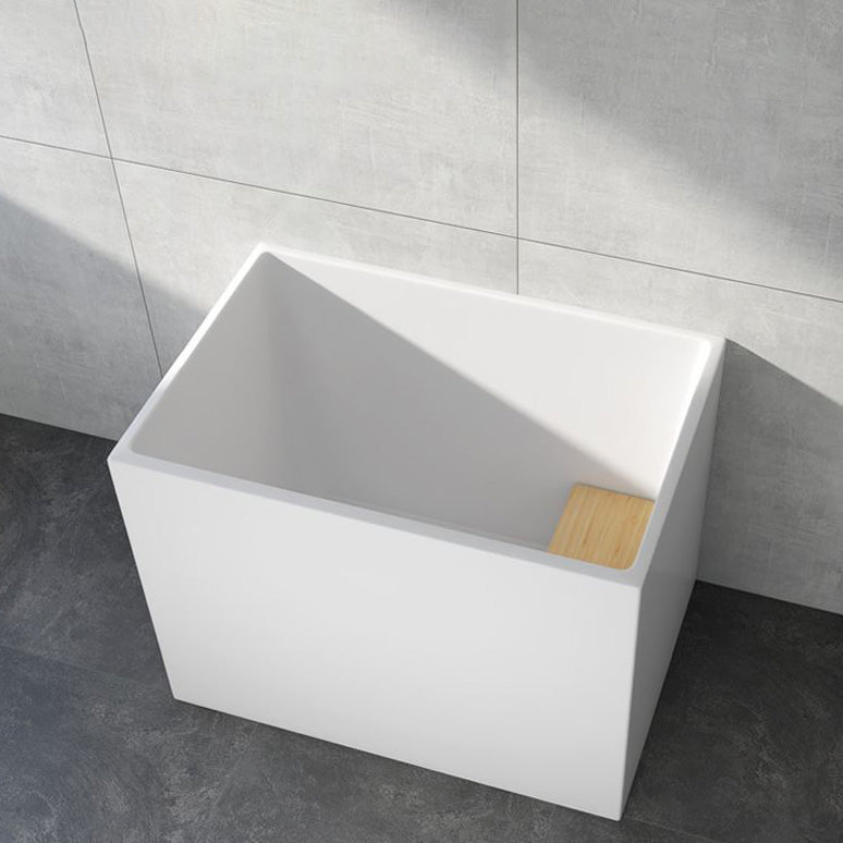 Back to Wall Antique Finish Soaking Bathtub Rectangular Modern Tub 35"L x 24"W x 27"H Tub Clearhalo 'Bathroom Remodel & Bathroom Fixtures' 'Bathtubs' 'Home Improvement' 'home_improvement' 'home_improvement_bathtubs' 'Showers & Bathtubs' 7349577