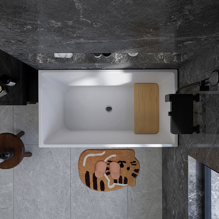 Back to Wall Antique Finish Soaking Bathtub Rectangular Modern Tub Clearhalo 'Bathroom Remodel & Bathroom Fixtures' 'Bathtubs' 'Home Improvement' 'home_improvement' 'home_improvement_bathtubs' 'Showers & Bathtubs' 7349579