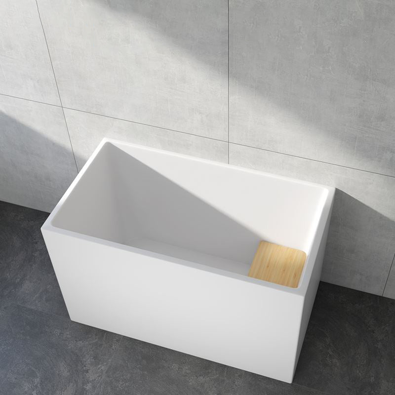Back to Wall Antique Finish Soaking Bathtub Rectangular Modern Tub 43"L x 24"W x 27"H Tub Clearhalo 'Bathroom Remodel & Bathroom Fixtures' 'Bathtubs' 'Home Improvement' 'home_improvement' 'home_improvement_bathtubs' 'Showers & Bathtubs' 7349582