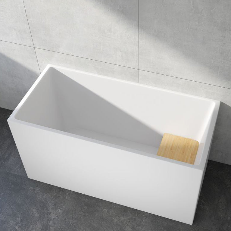 Back to Wall Antique Finish Soaking Bathtub Rectangular Modern Tub 51"L x 24"W x 27"H Tub Clearhalo 'Bathroom Remodel & Bathroom Fixtures' 'Bathtubs' 'Home Improvement' 'home_improvement' 'home_improvement_bathtubs' 'Showers & Bathtubs' 7349585