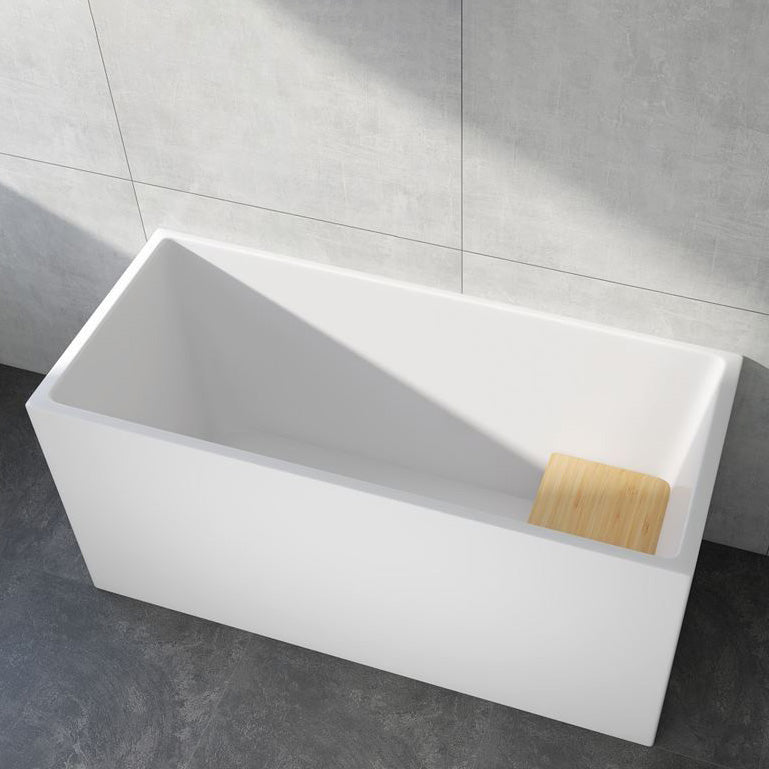 Back to Wall Antique Finish Soaking Bathtub Rectangular Modern Tub 55"L x 24"W x 27"H Tub Clearhalo 'Bathroom Remodel & Bathroom Fixtures' 'Bathtubs' 'Home Improvement' 'home_improvement' 'home_improvement_bathtubs' 'Showers & Bathtubs' 7349588