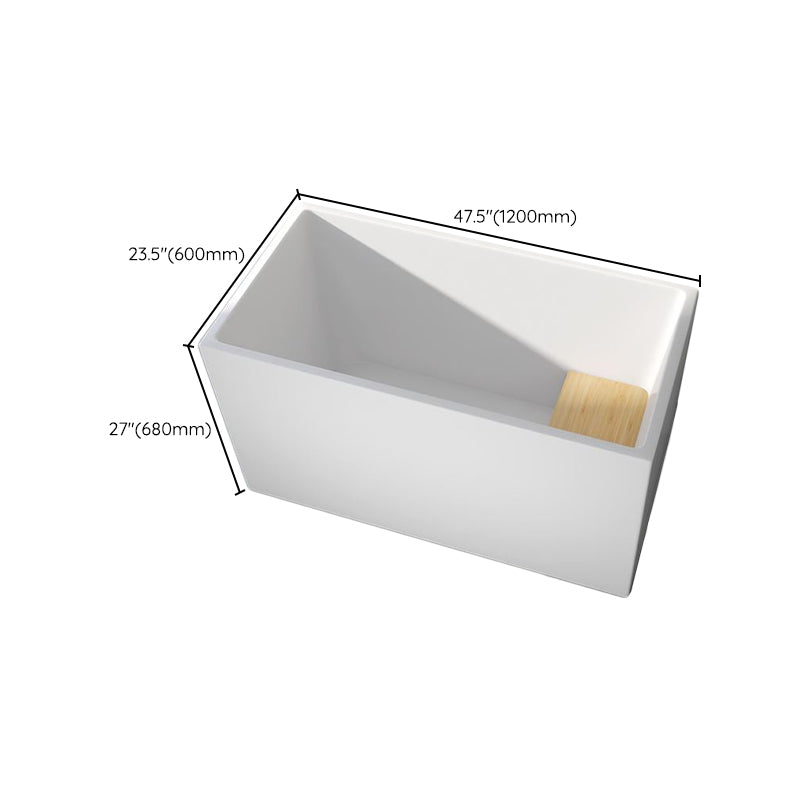 Back to Wall Antique Finish Soaking Bathtub Rectangular Modern Tub Clearhalo 'Bathroom Remodel & Bathroom Fixtures' 'Bathtubs' 'Home Improvement' 'home_improvement' 'home_improvement_bathtubs' 'Showers & Bathtubs' 7349603