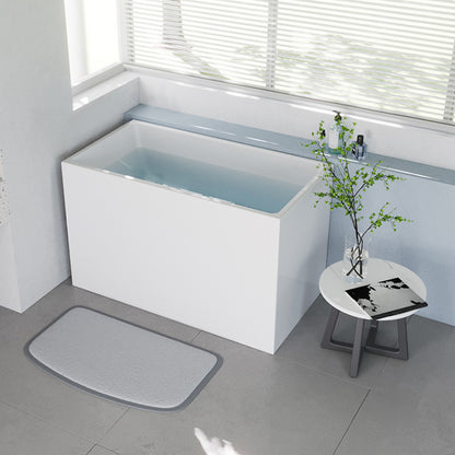 Modern Back to Wall Bathtub Rectangular Antique Finish Bath Tub Tub Clearhalo 'Bathroom Remodel & Bathroom Fixtures' 'Bathtubs' 'Home Improvement' 'home_improvement' 'home_improvement_bathtubs' 'Showers & Bathtubs' 7349627