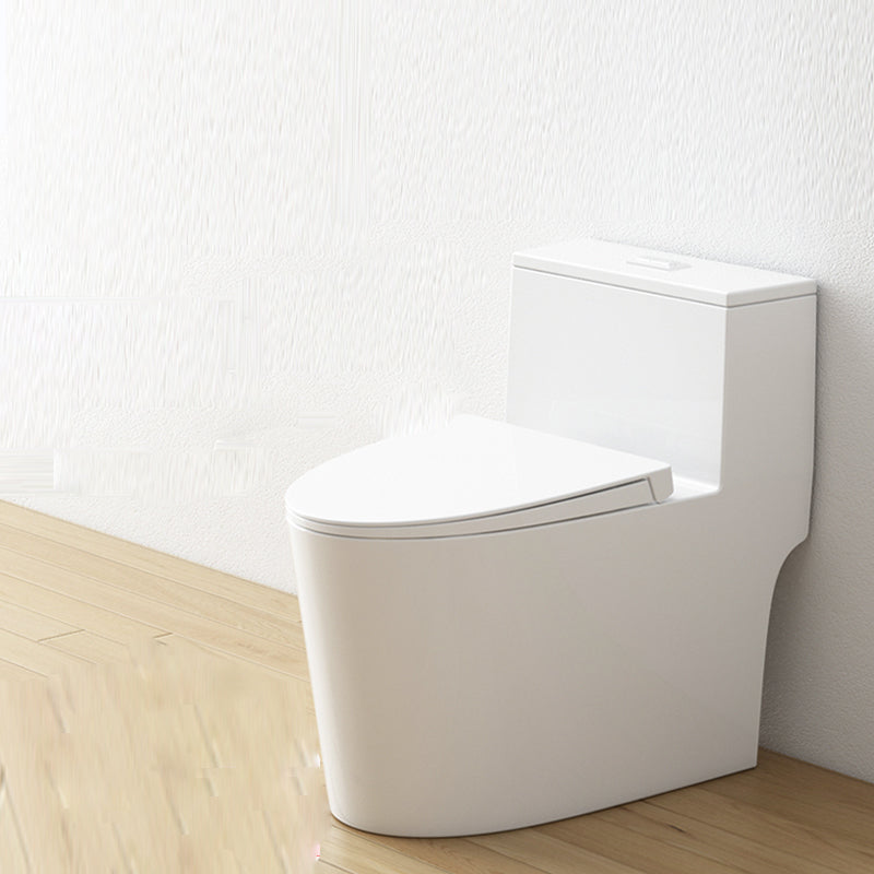 Modern White Floor Mount Toilet Seat Included Toilet Bowl for Bathroom 12" Clearhalo 'Bathroom Remodel & Bathroom Fixtures' 'Home Improvement' 'home_improvement' 'home_improvement_toilets' 'Toilets & Bidets' 'Toilets' 7349859