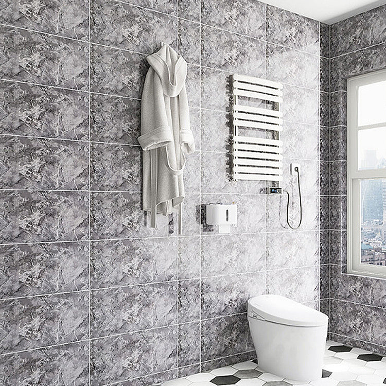 Single Tile Wallpaper Contemporary Plastic Peel and Stick Wall Tile Grey 10-Piece Set Clearhalo 'Flooring 'Home Improvement' 'home_improvement' 'home_improvement_peel_stick_blacksplash' 'Peel & Stick Backsplash Tile' 'peel_stick_blacksplash' 'Walls & Ceilings' Walls and Ceiling' 7349927