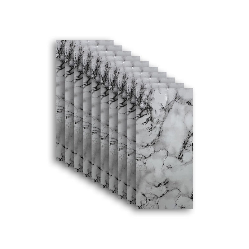 Single Tile Wallpaper Contemporary Plastic Peel and Stick Wall Tile White-Black 10-Piece Set Clearhalo 'Flooring 'Home Improvement' 'home_improvement' 'home_improvement_peel_stick_blacksplash' 'Peel & Stick Backsplash Tile' 'peel_stick_blacksplash' 'Walls & Ceilings' Walls and Ceiling' 7349934