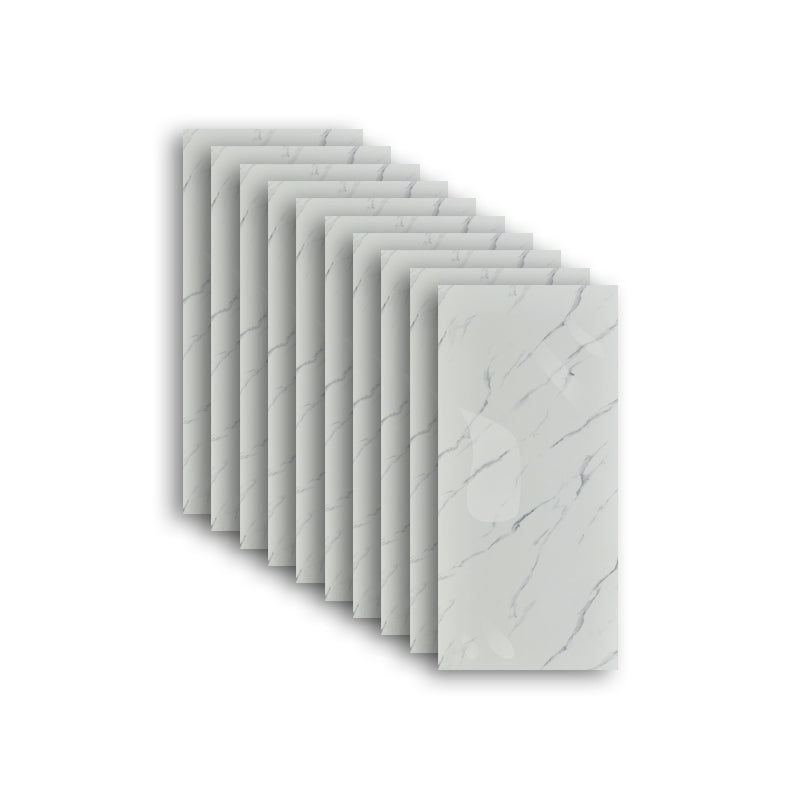 Single Tile Wallpaper Contemporary Plastic Peel and Stick Wall Tile Milky White 10-Piece Set Clearhalo 'Flooring 'Home Improvement' 'home_improvement' 'home_improvement_peel_stick_blacksplash' 'Peel & Stick Backsplash Tile' 'peel_stick_blacksplash' 'Walls & Ceilings' Walls and Ceiling' 7349939