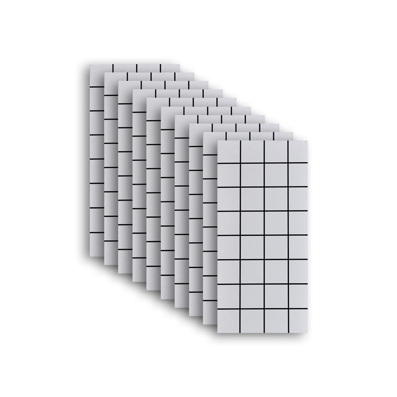 Single Tile Wallpaper Contemporary Plastic Peel and Stick Wall Tile White Plaid 10-Piece Set Clearhalo 'Flooring 'Home Improvement' 'home_improvement' 'home_improvement_peel_stick_blacksplash' 'Peel & Stick Backsplash Tile' 'peel_stick_blacksplash' 'Walls & Ceilings' Walls and Ceiling' 7349940