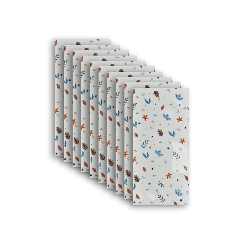 Single Tile Wallpaper Contemporary Plastic Peel and Stick Wall Tile White-Blue 10-Piece Set Clearhalo 'Flooring 'Home Improvement' 'home_improvement' 'home_improvement_peel_stick_blacksplash' 'Peel & Stick Backsplash Tile' 'peel_stick_blacksplash' 'Walls & Ceilings' Walls and Ceiling' 7349941