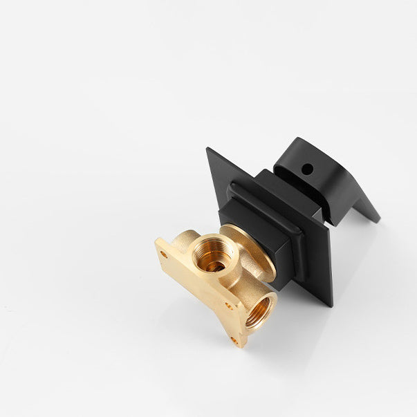 Wall Mount Bathroom Faucet Waterfall Spout Lever Handle 2 Holes Bathroom Sink Faucet Clearhalo 'Bathroom Remodel & Bathroom Fixtures' 'Bathroom Sink Faucets' 'Bathroom Sinks & Faucet Components' 'bathroom_sink_faucets' 'Home Improvement' 'home_improvement' 'home_improvement_bathroom_sink_faucets' 7349968