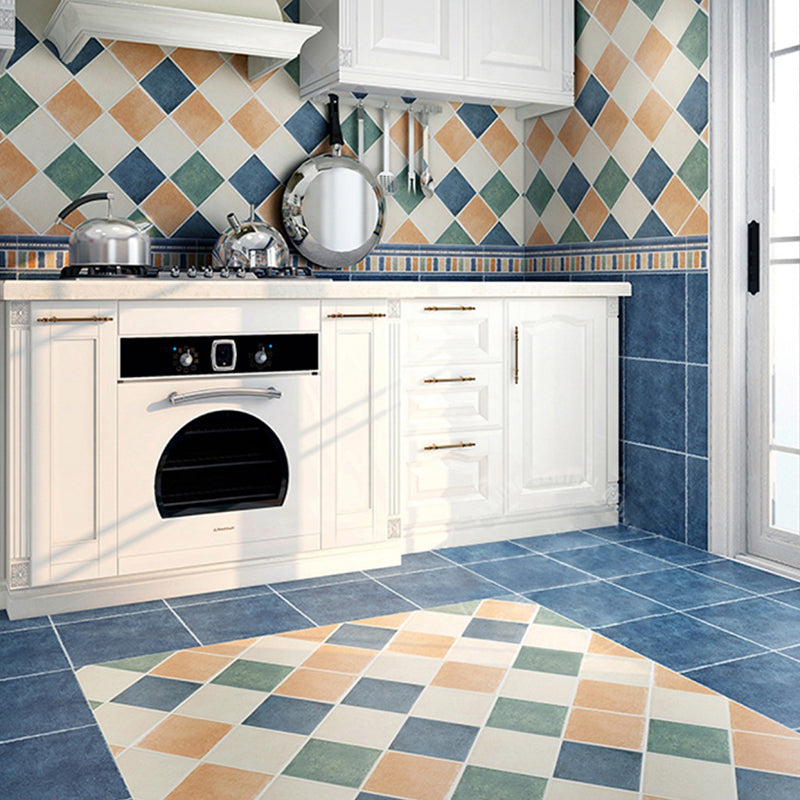 Square Colours Tile Engineered Stone Singular Tile for Kitchen Clearhalo 'Floor Tiles & Wall Tiles' 'floor_tiles_wall_tiles' 'Flooring 'Home Improvement' 'home_improvement' 'home_improvement_floor_tiles_wall_tiles' Walls and Ceiling' 7350109