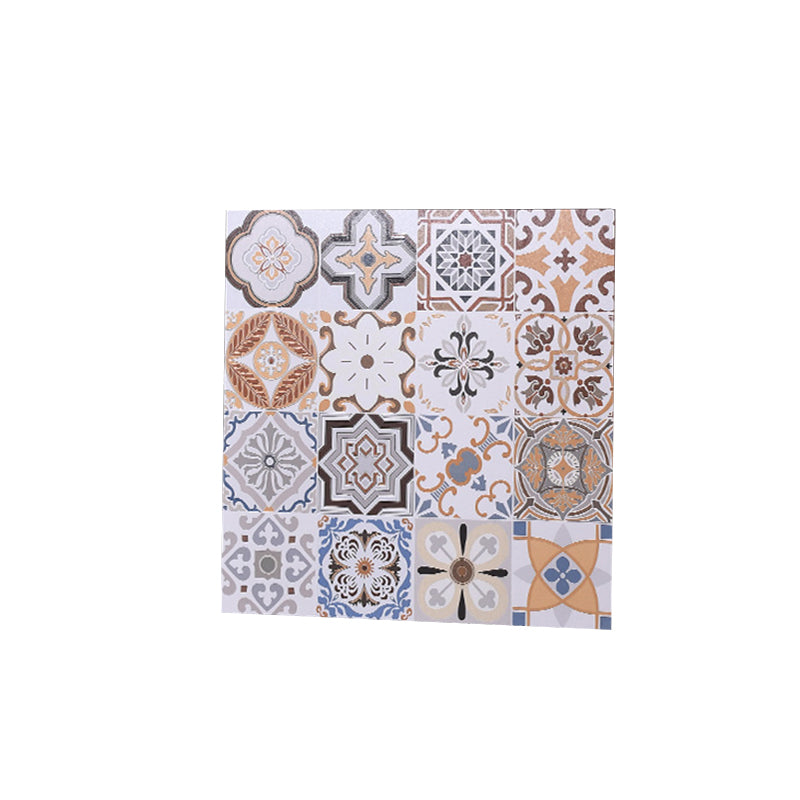 Morocco Square Tile Flower Pattern Singular Tile for Bathroom Clearhalo 'Floor Tiles & Wall Tiles' 'floor_tiles_wall_tiles' 'Flooring 'Home Improvement' 'home_improvement' 'home_improvement_floor_tiles_wall_tiles' Walls and Ceiling' 7350118