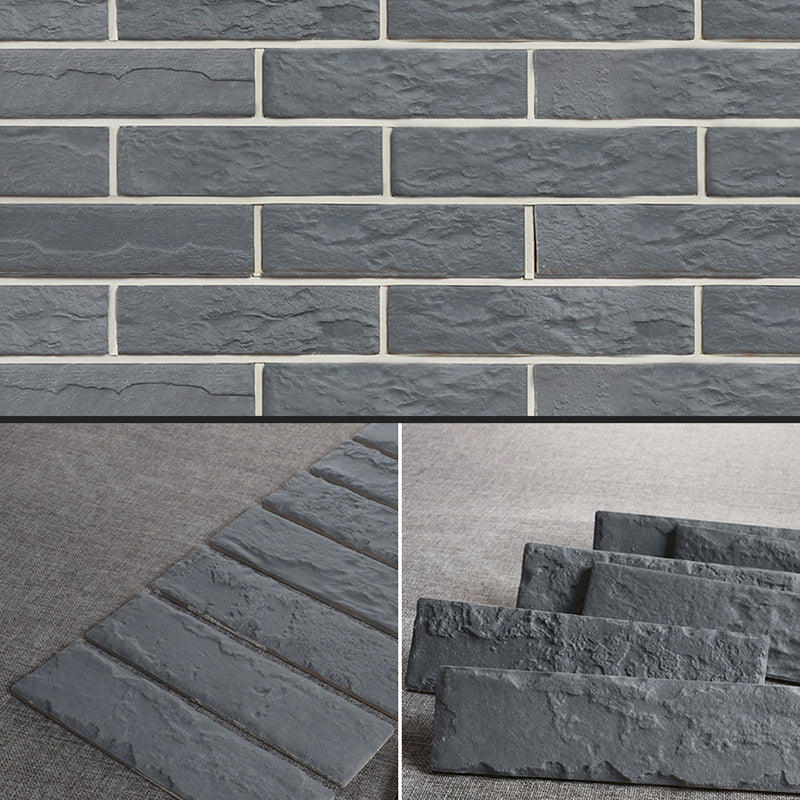 Gray Grid Mosaic Wall & Floor Tile Rectangular Outdoor Floor Tile Dark Gray Clearhalo 'Floor Tiles & Wall Tiles' 'floor_tiles_wall_tiles' 'Flooring 'Home Improvement' 'home_improvement' 'home_improvement_floor_tiles_wall_tiles' Walls and Ceiling' 7350168